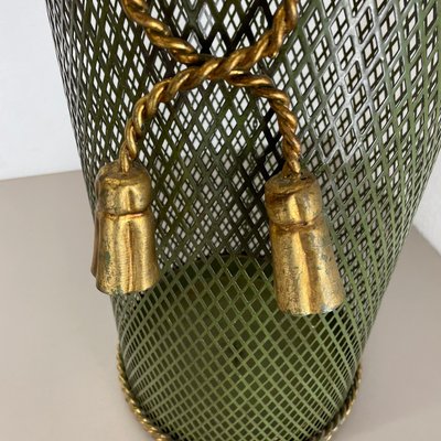 Hollywood Regency Gilded Metal Umbrella Stand by Li Puma, Firenze, Italy, 1950s-QZ-1308840