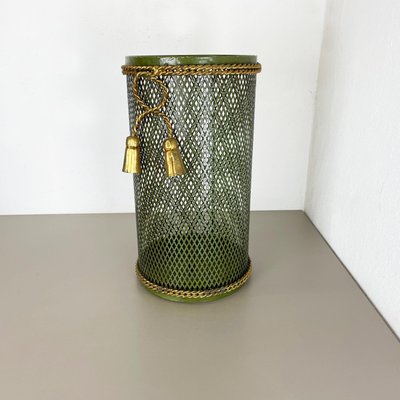 Hollywood Regency Gilded Metal Umbrella Stand by Li Puma, Firenze, Italy, 1950s-QZ-1308840