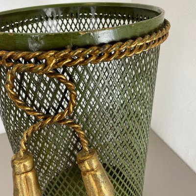 Hollywood Regency Gilded Metal Umbrella Stand by Li Puma, Firenze, Italy, 1950s-QZ-1308840