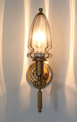 Hollywood Regency Gilt Brass Sconce by Gaetano Sciolari, 1970s-MY-664880