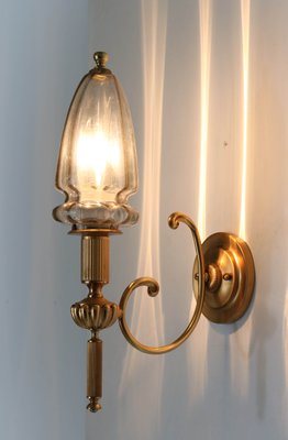 Hollywood Regency Gilt Brass Sconce by Gaetano Sciolari, 1970s-MY-664880