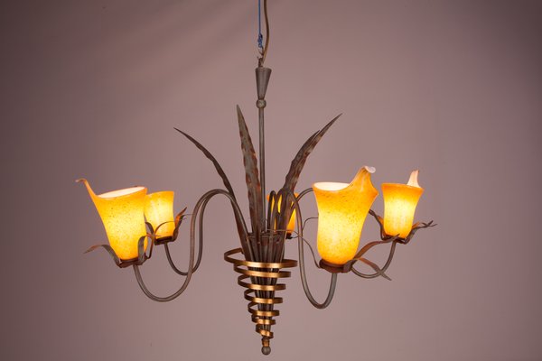 Hollywood Regency Italian Chandelier, 1970s-NIT-673821