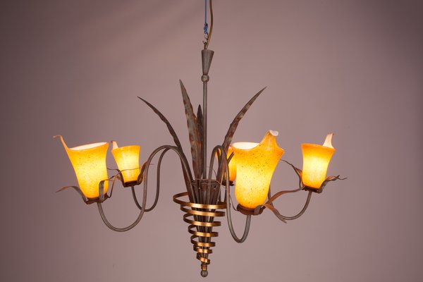 Hollywood Regency Italian Chandelier, 1970s-NIT-673821