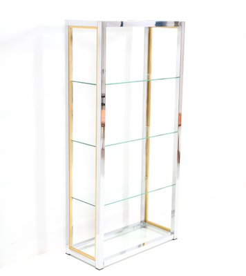 Hollywood Regency Italian Etagere in Chrome and Brass by Renato Zevi, 1970s-MY-1259370