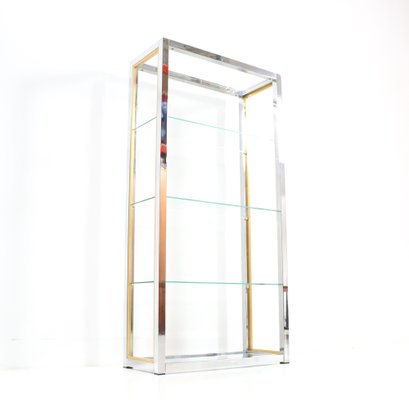 Hollywood Regency Italian Etagere in Chrome and Brass by Renato Zevi, 1970s-MY-1259370