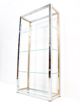 Hollywood Regency Italian Etagere in Chrome and Brass by Renato Zevi, 1970s-MY-1259370