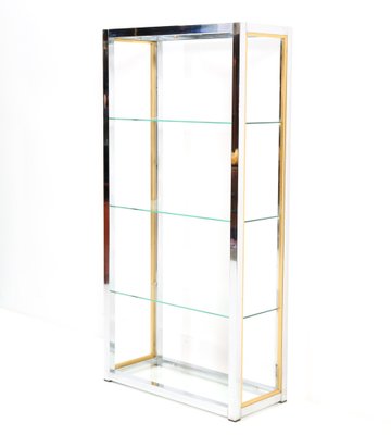 Hollywood Regency Italian Etagere in Chrome and Brass by Renato Zevi, 1970s-MY-1259370