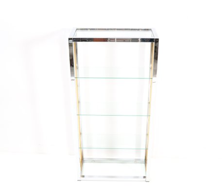 Hollywood Regency Italian Etagere in Chrome and Brass by Renato Zevi, 1970s-MY-1259370