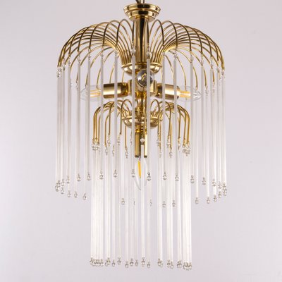 Hollywood Regency Italian Mid-Century Brass Lamp with Blown Murano Glass Straws-MPO-1180732