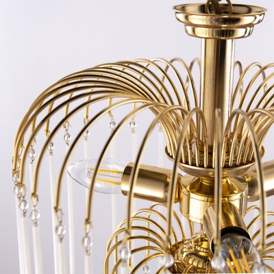 Hollywood Regency Italian Mid-Century Brass Lamp with Blown Murano Glass Straws-MPO-1180732