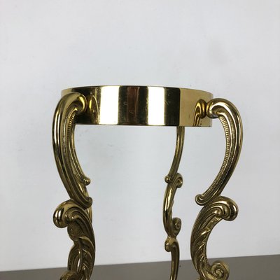 Hollywood Regency Italian Solid Brass Umbrella Stand, 1970s-QZ-1143211