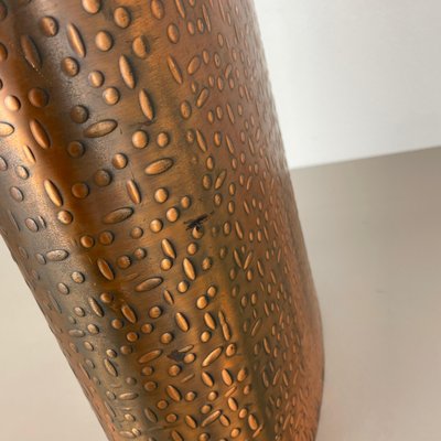 Hollywood Regency Metal Copper and Rattan Umbrella Stand, Germany, 1950s-QZ-1114548