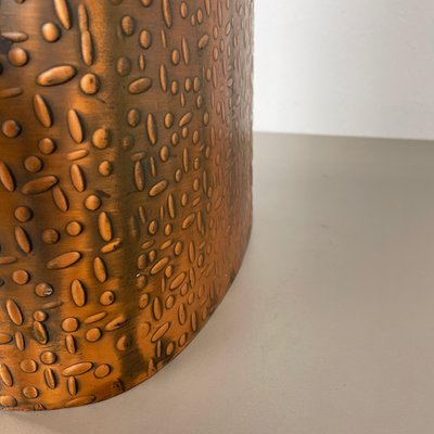 Hollywood Regency Metal Copper and Rattan Umbrella Stand, Germany, 1950s-QZ-1114548