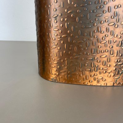 Hollywood Regency Metal Copper and Rattan Umbrella Stand, Germany, 1950s-QZ-1114548