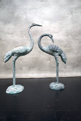 Hollywood Regency Metal Cranes, 1960s, Set of 2-CIP-1742728