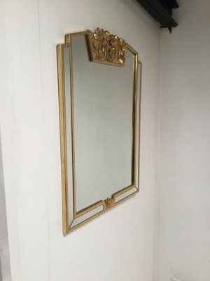 Hollywood Regency Mirror with Floral Details from Deknudt-SU-801758