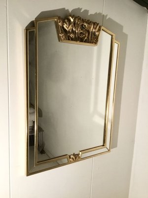 Hollywood Regency Mirror with Floral Details from Deknudt-SU-801758