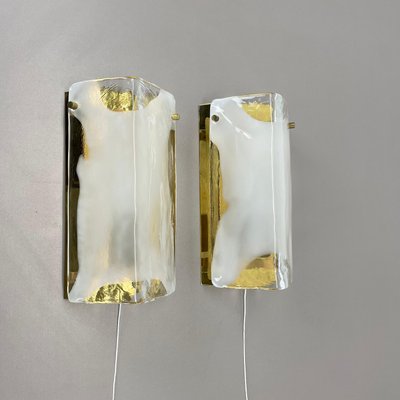 Hollywood Regency Murano Glass Wall Lights attributed to Kalmar Lights, 1960s, Set of 2-QZ-1814995