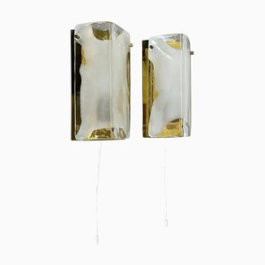 Hollywood Regency Murano Glass Wall Lights attributed to Kalmar Lights, 1960s, Set of 2-QZ-1814995