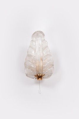 Hollywood Regency Murano Shell Glass Wall Lamp, Italy, 1960s-EZZ-1429073