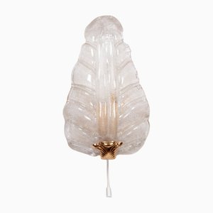 Hollywood Regency Murano Shell Glass Wall Lamp, Italy, 1960s-EZZ-1429073