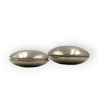 Hollywood Regency Silver-Plated Vide Poches by Marino Marini, Laras, Italy, 1970s, Set of 2-TXN-1786916