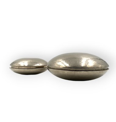 Hollywood Regency Silver-Plated Vide Poches by Marino Marini, Laras, Italy, 1970s, Set of 2-TXN-1786916