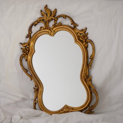 Hollywood Regency Style Gold Wall Vanity Ornate Mirror, USA-KND-942146