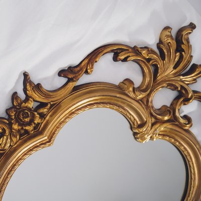 Hollywood Regency Style Gold Wall Vanity Ornate Mirror, USA-KND-942146