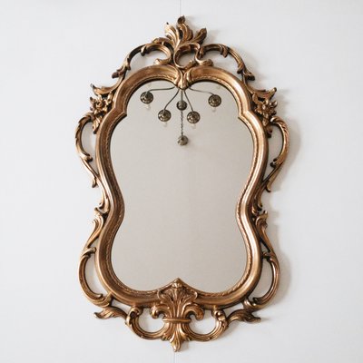 Hollywood Regency Style Gold Wall Vanity Ornate Mirror, USA-KND-942146