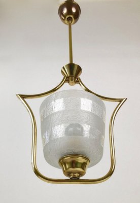 Hollywood Regency Style Pendant Lamp in Brass and Glass, Austria, 1950s-BAF-763384