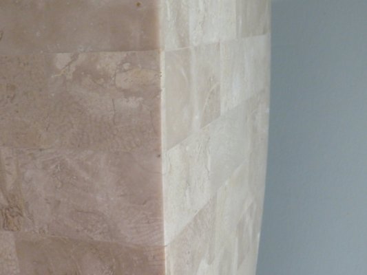 Hollywood Regency Style Travertine Column Pedestal, 1970s-UKG-1192214