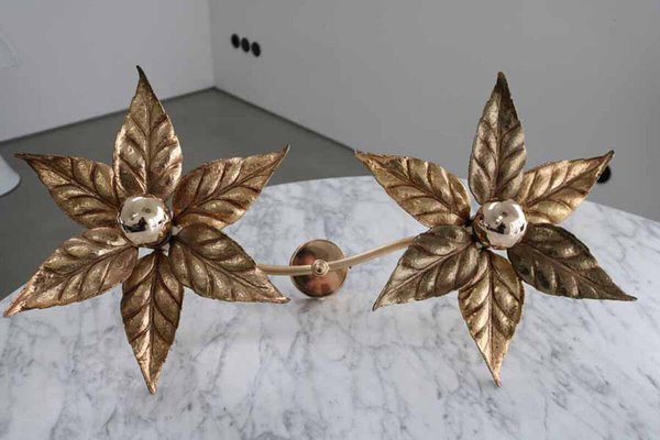 Hollywood Regency Wall Lamp in Brass by Willy Daro-FJP-1717666