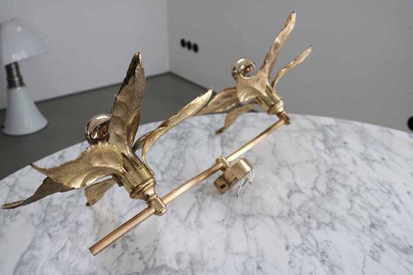 Hollywood Regency Wall Lamp in Brass by Willy Daro-FJP-1717666