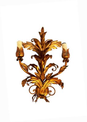 Hollywood Regency Wall Lamp in Gilded Metal by Hans Kögl Ranken-ESB-1376702