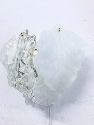 Hollywood Regency Wall Lamp with Glass Leaves, 1970s-1980s-AET-1721116