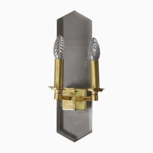 Hollywood Regency Wall Light in Acrylic Glass and Brass from Vereinigte Werkstätten-ESB-1789750