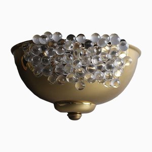 Hollywood Regency Wall Lights in Brass and Murano Glass-ESB-1376652