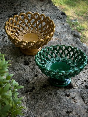 Homemade Ceramic Basket, 1960s-YSE-2034526