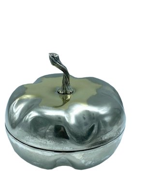 Hone Silver Plate Decorative Box Pumpkin, 1970s-YUW-1151305