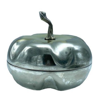 Hone Silver Plate Decorative Box Pumpkin, 1970s-YUW-1151305