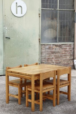 Hongisto Dining Table and Chairs by Ilmari Tapiovaara for Laukaan Puu, 1960s, Set of 5-XIJ-1760863