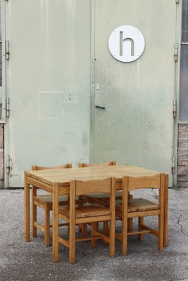 Hongisto Dining Table and Chairs by Ilmari Tapiovaara for Laukaan Puu, 1960s, Set of 5-XIJ-1760863