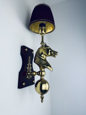 Horse Head Wall Lamp in Brass-ZDM-1765944