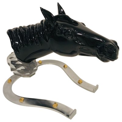 Horse Sculpture in Glass by Pino Signoretto-NJJ-955175