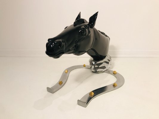 Horse Sculpture in Glass by Pino Signoretto-NJJ-955175