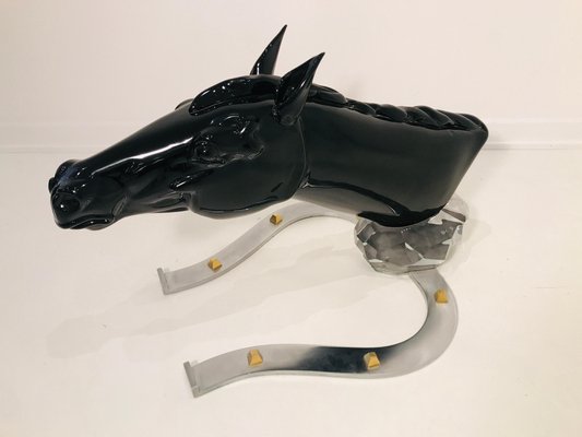 Horse Sculpture in Glass by Pino Signoretto-NJJ-955175