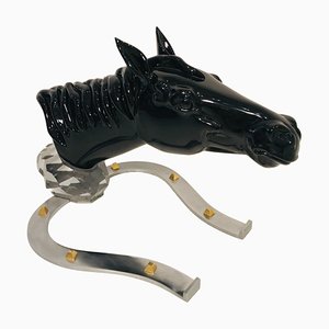 Horse Sculpture in Glass by Pino Signoretto-NJJ-955175