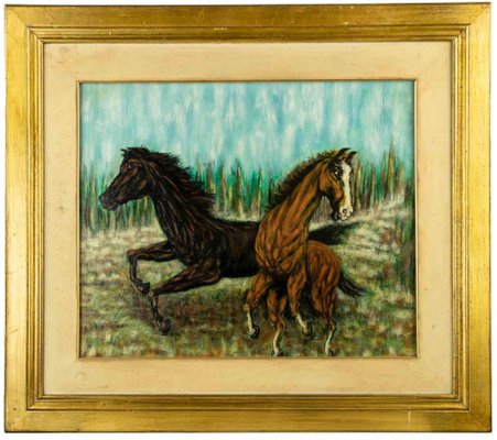 Horses, Oil on Canvas, 1991-ZCI-2029767