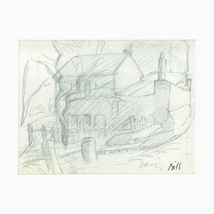 Household - Original Pencil on Paper by Claude Bils - 1950's 20th Century-ZCI-770872